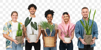 Happy plant parents mockup psd | Free stock illustration | High Resolution graphic