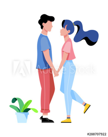 Happy romantic couple standing Happy romantic couple standing