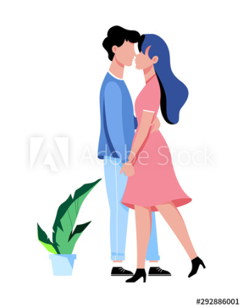 Happy romantic couple standing Happy romantic couple standing