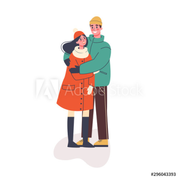 Happy romantic couple standing Happy romantic couple standing