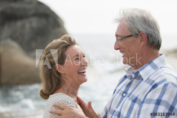 Happy senior couple on beach Happy senior couple on beach