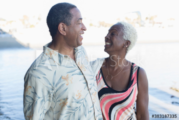 Happy senior couple on beach Happy senior couple on beach