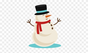 Happy Snowman Svg Scrapbook Title Winter Svg Cut File - Snowman Christmas Clipart Free