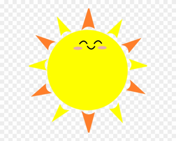 Happy Sun Clip Art At Clker - Cartoon Sun With Black Background