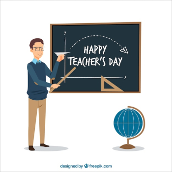 Happy teacher teaching math background Happy teacher teaching math background
