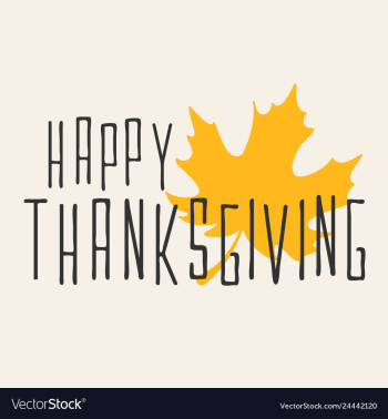 Happy thanksgiving logo vector image Happy thanksgiving logo vector image
