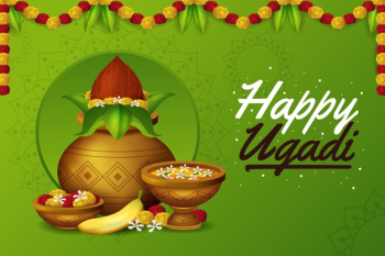 Happy ugadi realistic design Free Vector Happy ugadi realistic design Free Vector