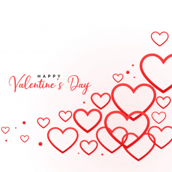 Happy valentines day line hearts background Happy valentines day line hearts background