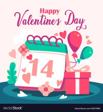 happy valentines day modern calendar banner happy valentines day modern calendar banner