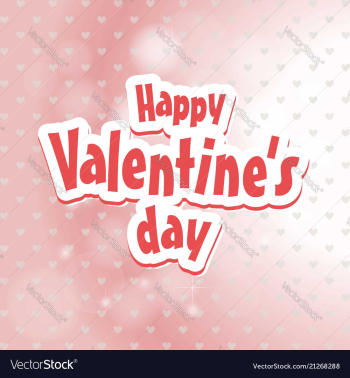 Happy valentines day typographic pink pattern vector image Happy valentines day typographic pink pattern vector image