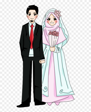 Happy Wedding Muslimah By Kurapikarryn0402 - Muslim Wedding Cartoon Png