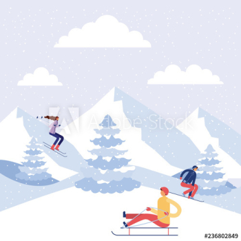 happy winter people vacation happy winter people vacation