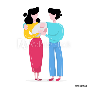 Happy young dad and mom holding baby Happy young dad and mom holding baby