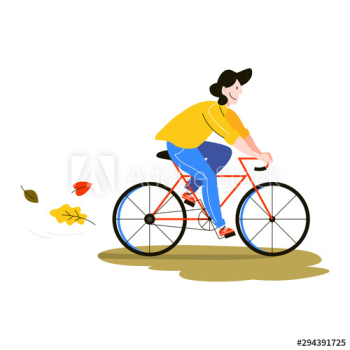 Happy young man ride bicycle side view Happy young man ride bicycle side view
