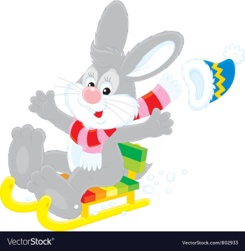 Hare driving in a sled vector image Hare driving in a sled vector image