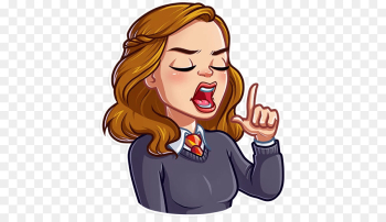 Harry Potter, Hermione Granger, Sticker, Cartoon, Facial Expression PNG