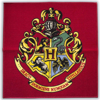 HARRY POTTER HOGWARTS EMBLEM SQUARE FLOOR MAT RUG LARGE ...