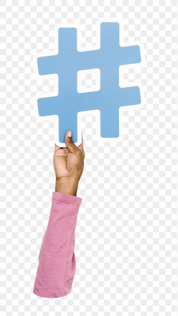 Hashtag icon png hand holding | Free PNG - rawpixel