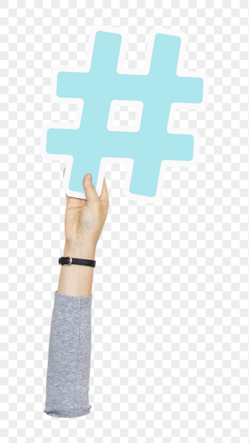 Hashtag icon png hand holding | Free PNG - rawpixel