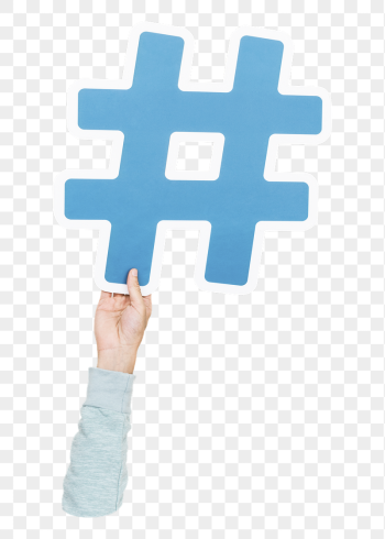 Hashtag icon png hand holding | Free PNG - rawpixel