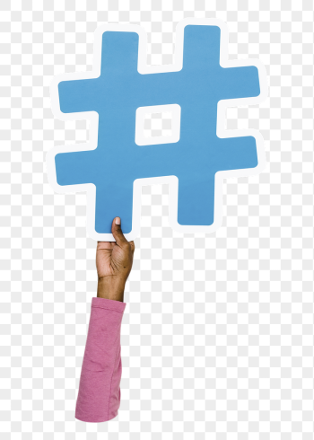 Hashtag icon png hand holding | Free PNG - rawpixel