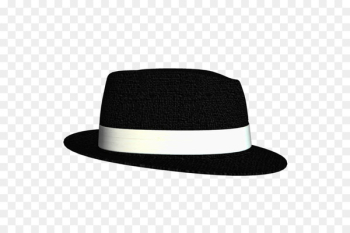 Hat Fedora Gangster - Broad-brimmed white hat rim black gang Hat Fedora Gangster - Broad-brimmed white hat rim black gang