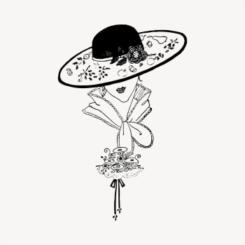 Hat lady, fashion clipart, | Free Vector - rawpixel Hat lady, fashion clipart, | Free Vector - rawpixel