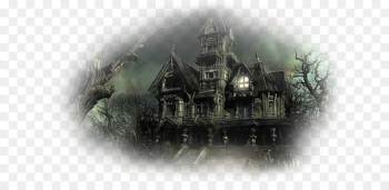 Haunted house Ghost Villa Lake - halloween fantasy star Haunted house Ghost Villa Lake - halloween fantasy star