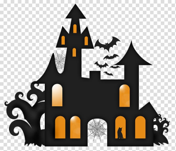 Haunted house Silhouette , house transparent background PNG clipart Haunted house Silhouette , house transparent background PNG clipart