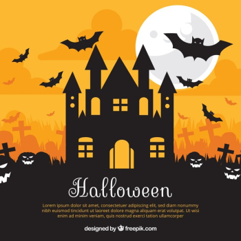 Haunted house with flat design Haunted house with flat design