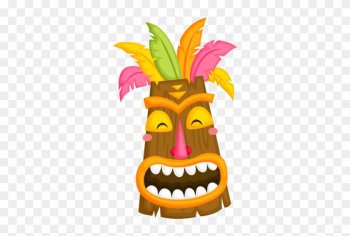 Hawaiian Anniversary Cliparts - Tiki Mask Hawaiian Anniversary Cliparts - Tiki Mask