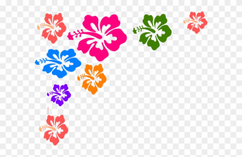 Hawaiian Flower Border Clip Art Free Clipart Images - Color Flower Vector Png