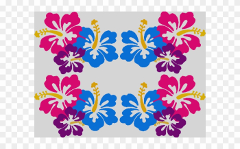 Hawaiian Flowers Clipart Border