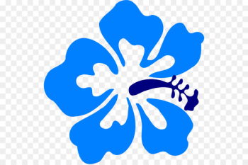 Hawaiian hibiscus Hawaiian hibiscus Luau Clip art - Blue Vector Cliparts 