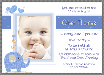 HD Christening Invitations Boy D L Designs Ltd - Christening ...