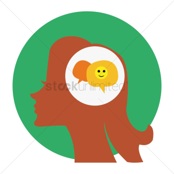 Head and speech bubble Head and speech bubble