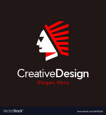 Head indian apache creative logo vector image