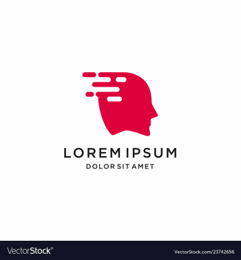Head man logo fast delivery icon download vector image Head man logo fast delivery icon download vector image