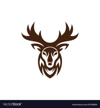 head moose animal logo head moose animal logo