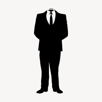 Headless businessman silhouette clipart, man | Free Vector - rawpixel