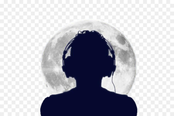Headphones Silhouette Photography - Moonlight man Headphones Silhouette Photography - Moonlight man