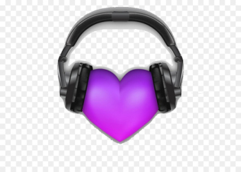Headphones Three-dimensional space Heart Drawing - three-dimensional heart with headphones 