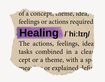 Healing ripped dictionary, editable word | Free PSD - rawpixel Healing ripped dictionary, editable word | Free PSD - rawpixel