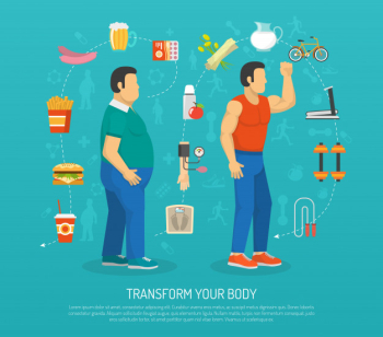 Health and obesity illustration