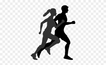 Health - Man And Woman Running Silhouette