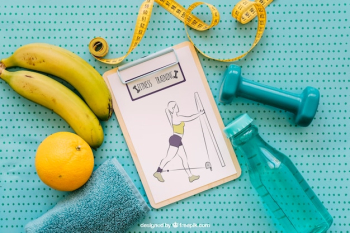 Health mockup with clipboard Health mockup with clipboard