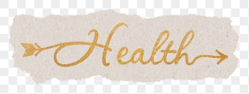 Health word png, gold glittery | Free PNG - rawpixel