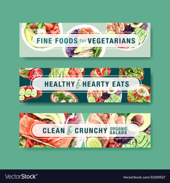 healthy food banner template design