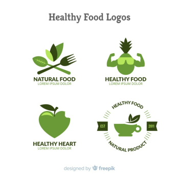 Healthy food logos Free Vector Healthy food logos Free Vector