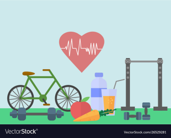 Healthy lifestyle vector image Healthy lifestyle vector image
